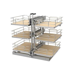 Organizador deslizante y extraíble Rev-A-Shelf de tres niveles para gabinetes de esquina