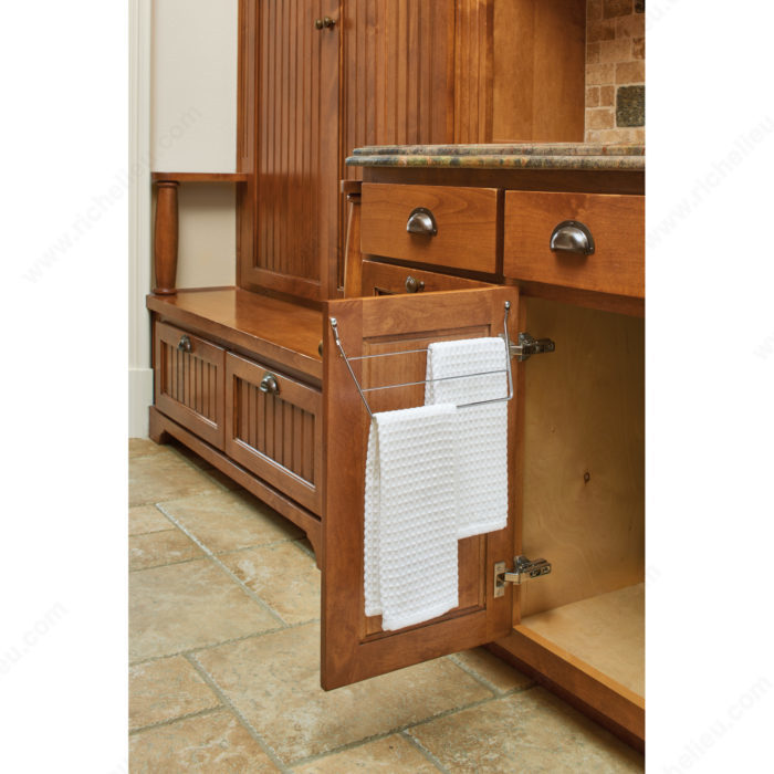 Towel rack door discount mounted