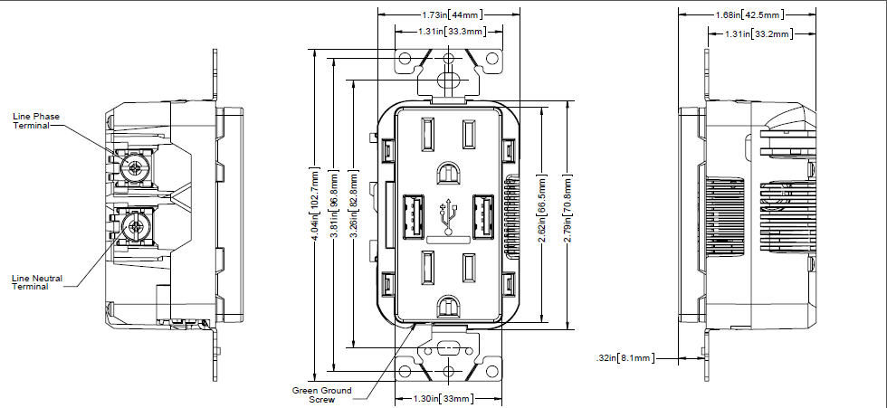 Double Outlet and USB Charger - Richelieu Hardware