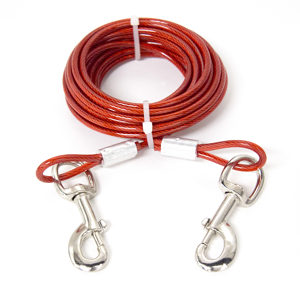 Cable de amarre recubierto de PVC para perros