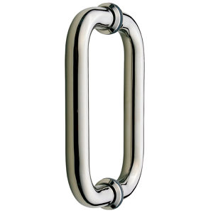 Poignée tubulaire ronde avec anneau décoratif aux coins arrondis de 19 mm (3/4 po) de diamètre