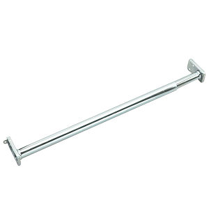 Adjustable Closet Rod with Fixed Ends - Zinc