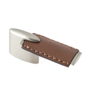 Modern Leather and Metal Pull - 7451
