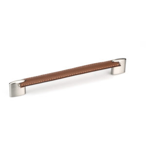 Contemporary Leather and Metal Pull - 745