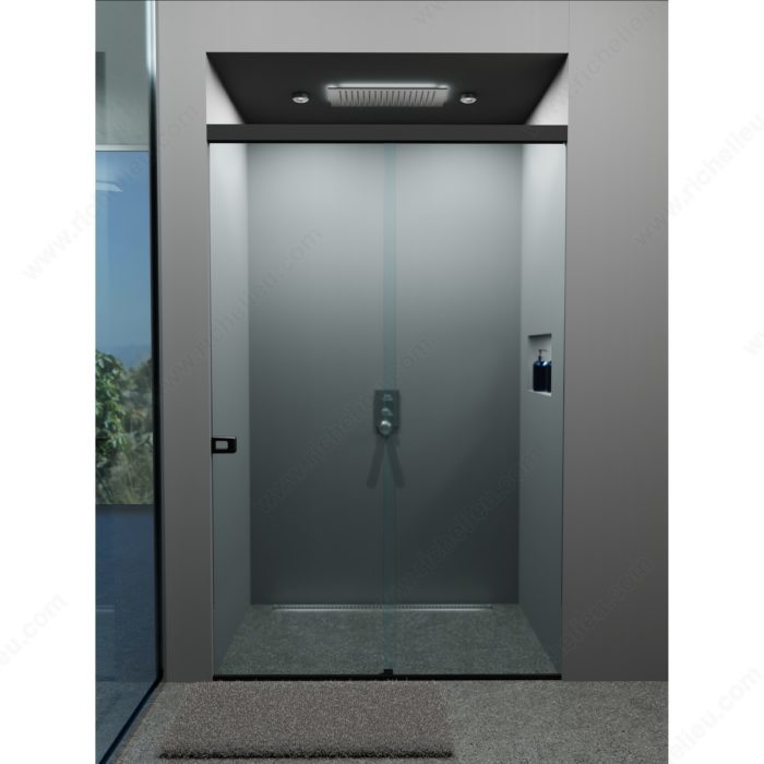 Puertas de ducha corredizas de vidrio sin marco de cierre suave