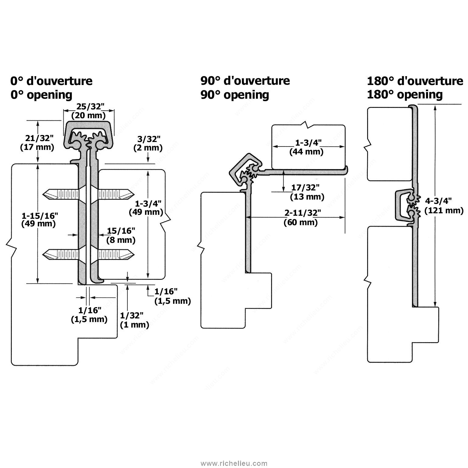 Continuous Geared Concealed Leaf Aluminum Hinge with Door Edge ...