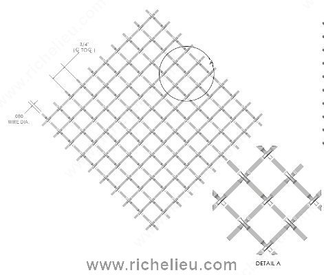 Richelieu 833234BORB Decorative Wire Mesh - Model A 