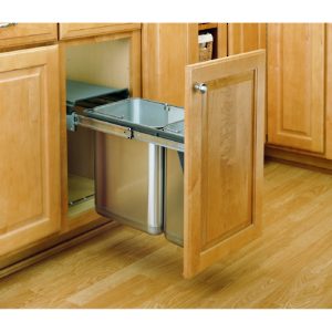Rev-A-Shelf 30 Liter Pull-Out Stainless Steel Waste Container