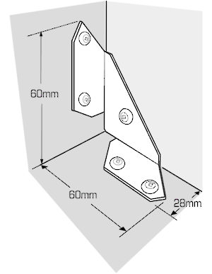 3-Sided Steel Corner Brace