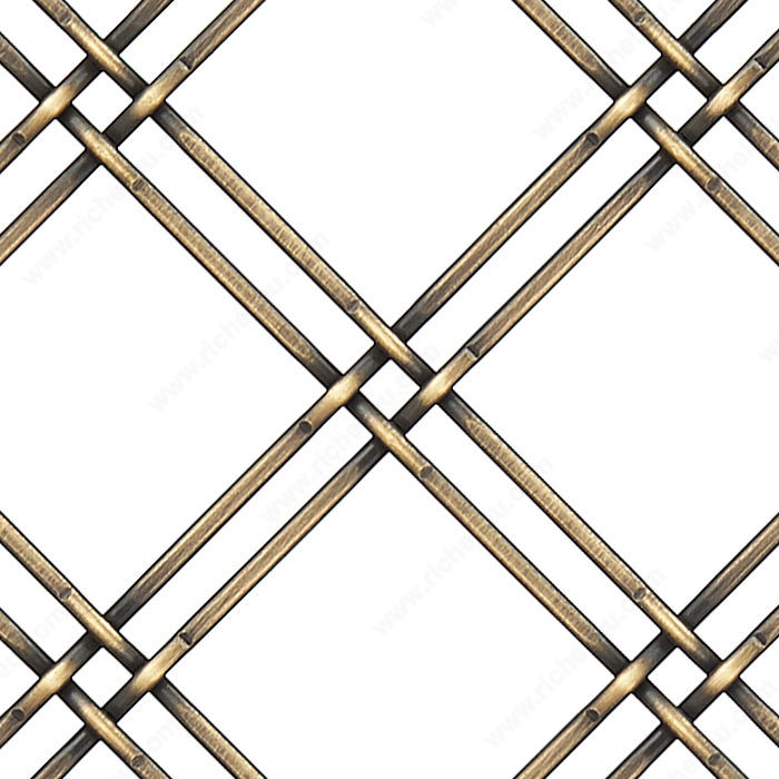 Richelieu 88286BB 36 x 48 Diamond Metal Wire Mesh - Burnished Brass