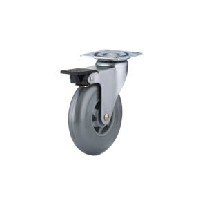 Contemporary Gray Furniture Caster - With Brake
