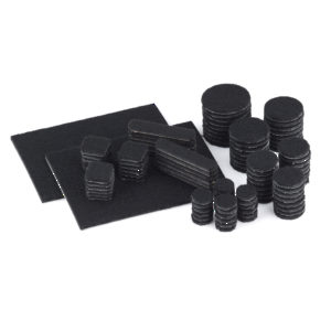 ECO FELTAC® - Coussinets de feutre noirs - Ensembles bonis et multiples - Forme : Multiple