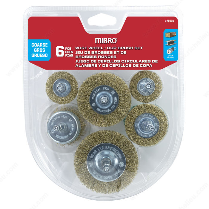 Mibro 971531 6 Piece Set Wire Wheel & Cup Brush
