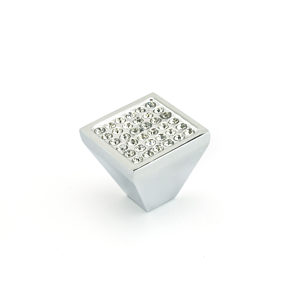 Contemporary Metal and Crystal Knob - 1234