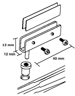 Pivot Hinge for Glass Door Recessed Within Furniture or Cabinet