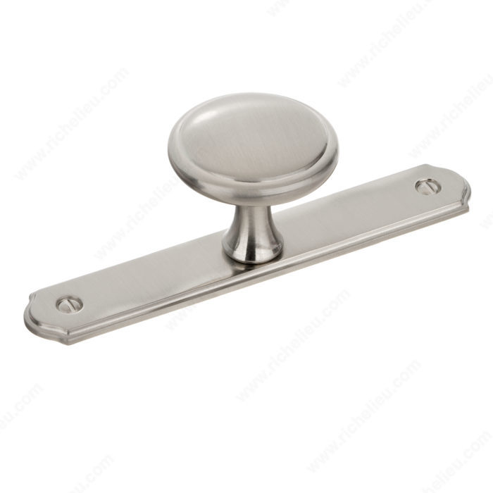 Black and Champagne Bronze Industrial Modern Pulls and Knob with Backplate