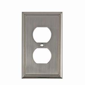 Switch Plate Double Receptacle - Contemporary Style