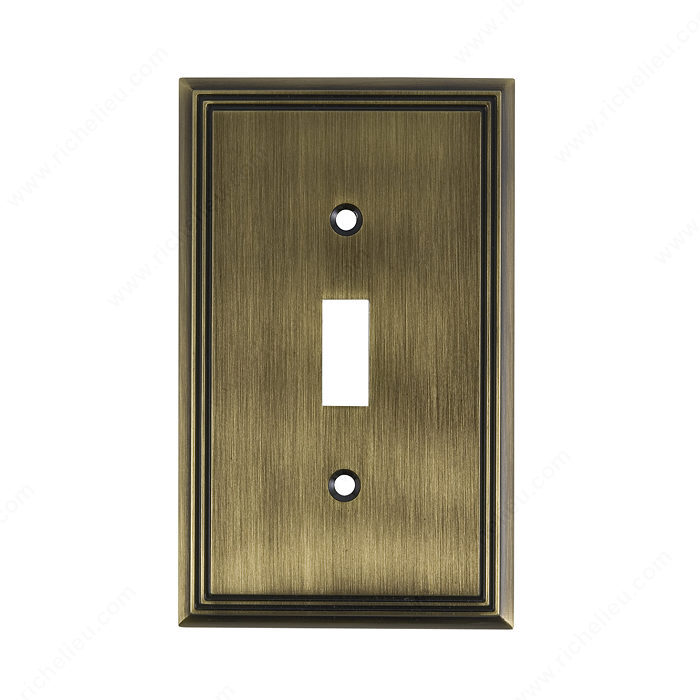 Switch Plate 1 Toggle Entry - Contemporary Style - Richelieu Hardware