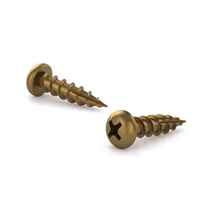 Various Finishes Wood Screw, Pan Head, Phillips Drive, Coarse Thread, Type 17 Point