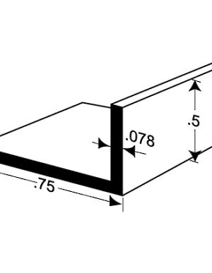 90° Angle Molding, 2 Unequal Sides