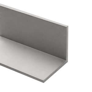 Moldura de aluminio anodizado en ángulo de 90° con dos lados iguales