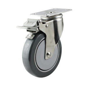 Industrial Stainless Steel 304 & PU Caster with Plate
