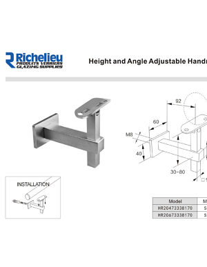 Support carré pour montage sur poteau avec base moulé - angle réglable -  Quincaillerie Richelieu