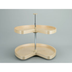 Rev-A-Shelf set of Wood Kidney-Shaped Lazy Susans - Series 4WLS and LD