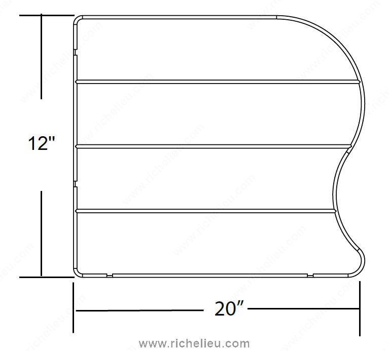 Rev-A-Shelf LD-597-12CR-1 12 Tray Divider, Chrome