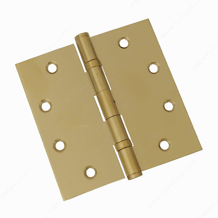 Solid Brass 4 12 In Mortise Ball Bearing Butt Hinge Richelieu Hardware 6696