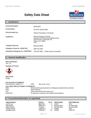 Canadian Safety Data sheets