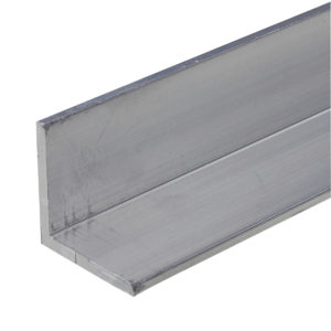 Moldura de aluminio en ángulo de 90° con dos lados iguales