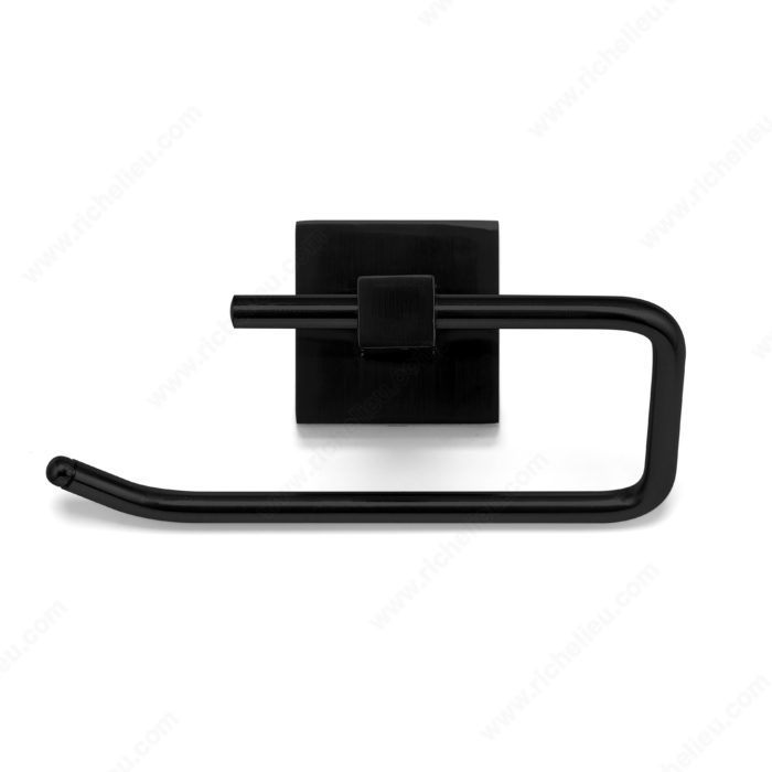 Seattle Hardware Co Prelude Matte Black 7.5-Inch Toilet Paper Holder, BHW1-PH-BK