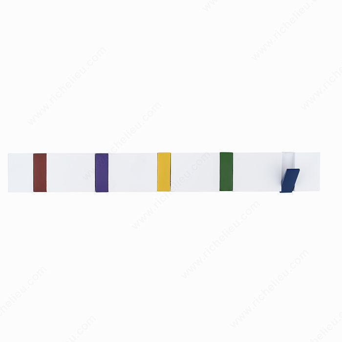 Blue / Red / Yellow / Green / Mauve / White