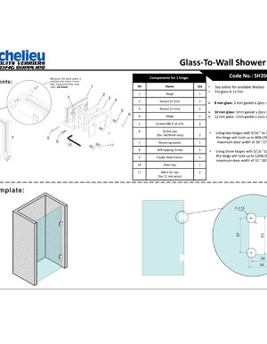 Riveo Square GTW Hinge w/ Full Backplate - Richelieu Hardware