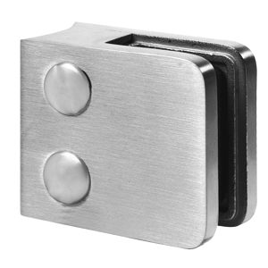 Small Square Glass Clamp for Round Surface Mounting