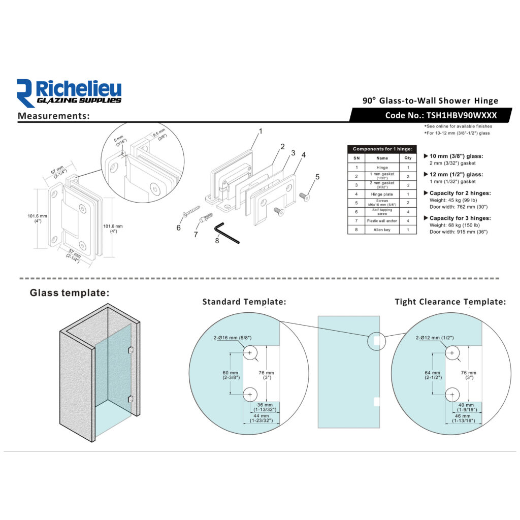 Beveled GTW Hinge w/ 