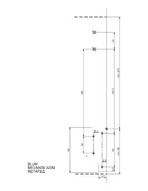METABOX Series 320M-C34 Single Extension Drawer Sides