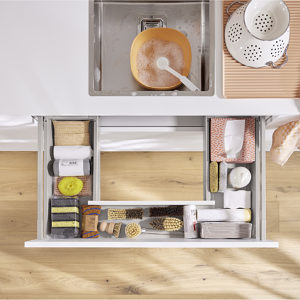 Under-sink drawers with tubes - Height D (224 mm)