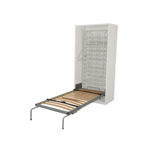 Vertical Wall Bed Unit with Spring Mechanism & Self-deploying Legs