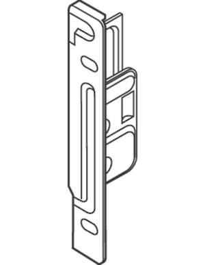 Attache-façade standard pour tiroir Metabox M, K et H
