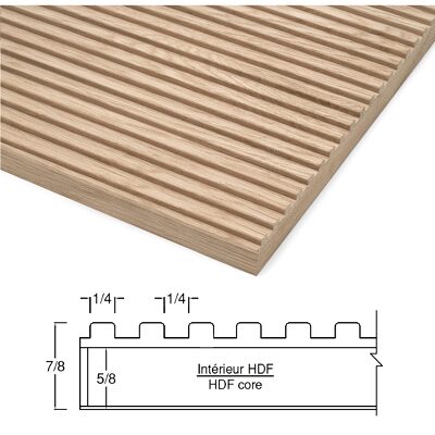 3160 - 1/4" wide squared slats and grooves