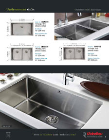 Richelieu Catalog Library - Riveo - Kitchen Sinks and Faucets
 - page 5