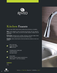 Richelieu Catalog Library - Riveo - Kitchen Sinks and Faucets
 - page 6