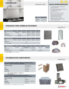 Richelieu Catalog Library - Range Hoods - Stainless Steel, Wood, Accessories
 - page 15