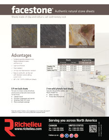 Richelieu Catalog Library - facestone® Authentic natural stone sheets - page 2