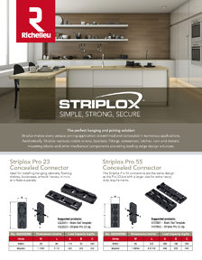 Richelieu Catalog Library - Striplox - The Perfect Joining Solution
 - page 1