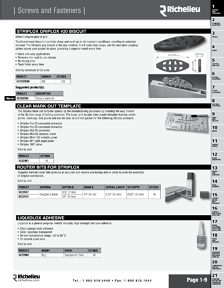 Richelieu Catalog Library - Screws and fasteners 
 - page 9