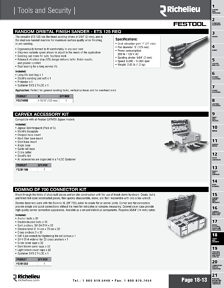 Richelieu Catalog Library - Tools and Security - page 13
