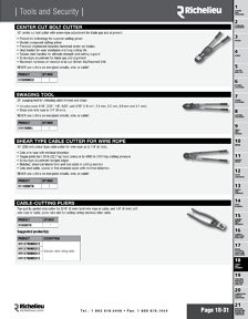 Richelieu Catalog Library - Tools and Security - page 31